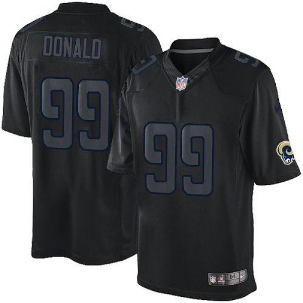 Rams #99 Aaron Donald Black Stitched Impact Limited Nike Jersey
