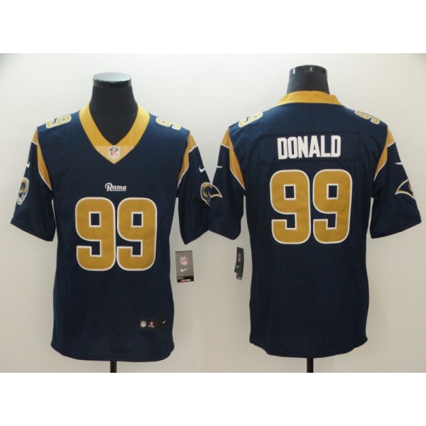 Rams #99 Aaron Donald Navy Vapor Untouchable Limited Stitched Jersey