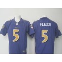 Ravens #5 Joe Flacco Purple Limited Rush Nike Jersey