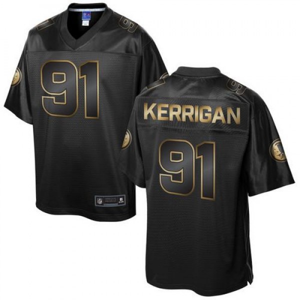 Redskins #91 Ryan Kerrigan Pro Line Black Gold Collection Stitched Game Nike Jersey