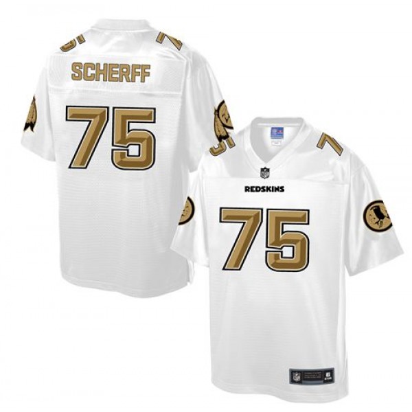 Redskins #75 Brandon Scherff White Pro Line Fashion Game Nike Jersey