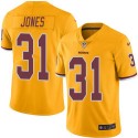 Redskins #31 Matt Jones Gold Stitched Limited Rush Nike Jersey