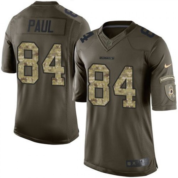 Redskins #84 Niles Paul Green Stitched Limited Salute To Service Nike Jersey