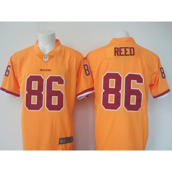 Redskins #86 Jordan Reed Yellow Limited Rush Stitched Nike Jersey