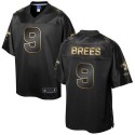 Saints #9 Drew Brees Pro Line Black Gold Collection Stitched Game Nike Jersey