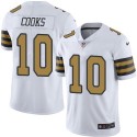 Saints #10 Brandin Cooks White Stitched Limited Rush Nike Jersey