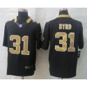Saints #31 Jairus Byrd Black Team Color Stitched Limited Nike Jersey