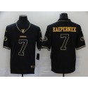 San Francisco 49ers #7 Colin Kaepernick Black Golden Edition Stitched Jersey