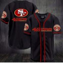 San Francisco 49ers Black Baseball Stitched Jersey Shirt