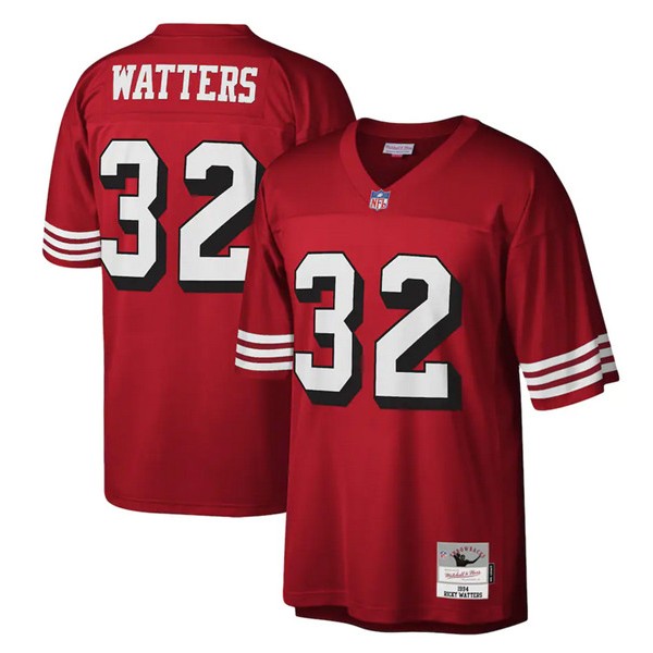San Francisco 49ers #32 Ricky Watters Red Stitched Jersey