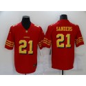San Francisco 49ers #21 Deion Sanders Red Gold Vapor Untouchable Limited Stitched Jersey