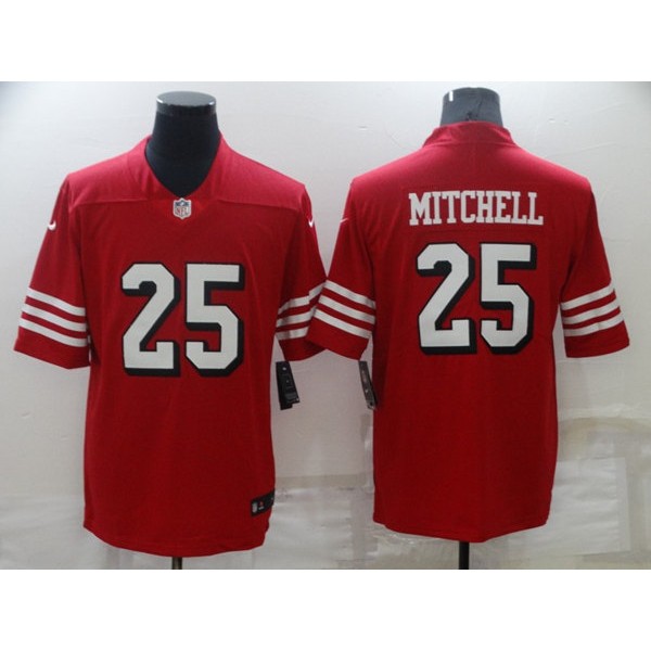 San Francisco 49ers #25 Eli Mitchell Red Vapor Untouchable Limited Stitched Jersey