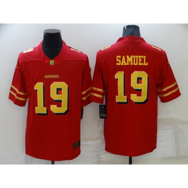 San Francisco 49ers #19 Deebo Samuel Red Gold Vapor Untouchable Limited Stitched Jersey