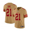 San Francisco 49ers #21 Frank Gore Golden Stitched Jersey