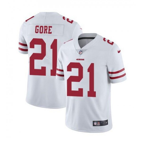 San Francisco 49ers #21 Frank Gore White Vapor Untouchable Limited Stitched Jersey