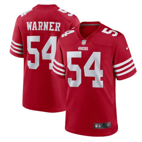 San Francisco 49ers #54 Fred Warner 2022 New Scarlet Stitched Game Jersey