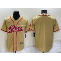 San Francisco 49ers Blank Gold Cool Base Stitched Baseball Jersey