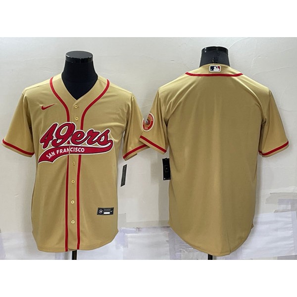 San Francisco 49ers Blank Gold Cool Base Stitched Baseball Jersey