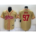 San Francisco 49ers #97 Nick Bosa Gold Cool Base Stitched Baseball Jersey