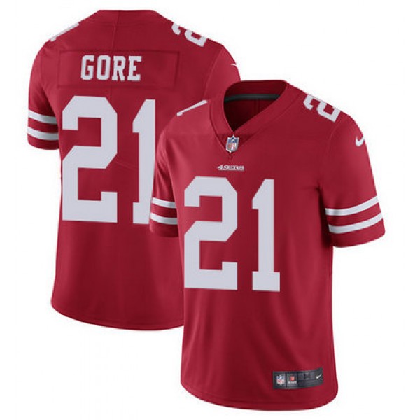 San Francisco 49ers #21 Frank Gore Red Vapor Untouchable Limited Stitched Jersey