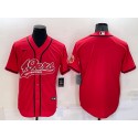 San Francisco 49ers Blank Red Cool Base Stitched Baseball Jersey