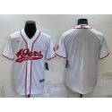 San Francisco 49ers Blank White Cool Base Stitched Baseball Jersey