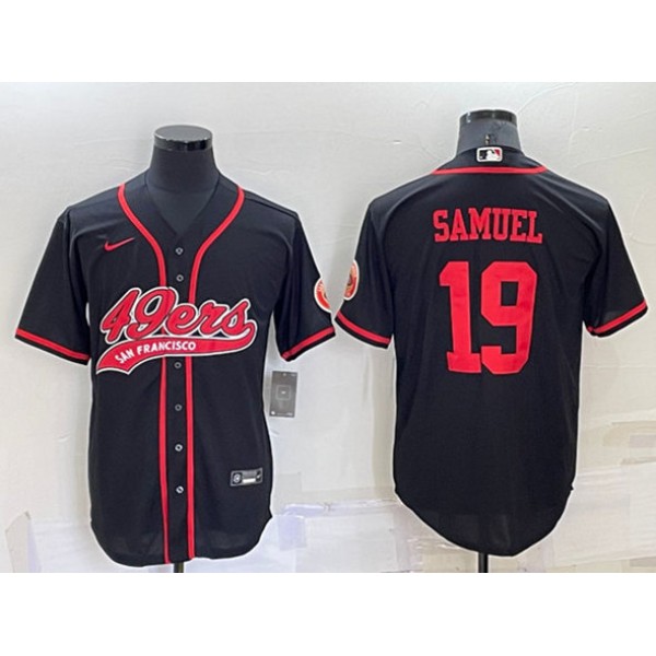 San Francisco 49ers #19 Deebo Samuel Black Cool Base Stitched Baseball Jersey