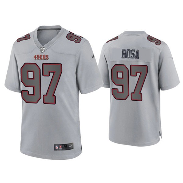 San Francisco 49ers #97 Nick Bosa Gray Atmosphere Fashion Stitched Game Jersey