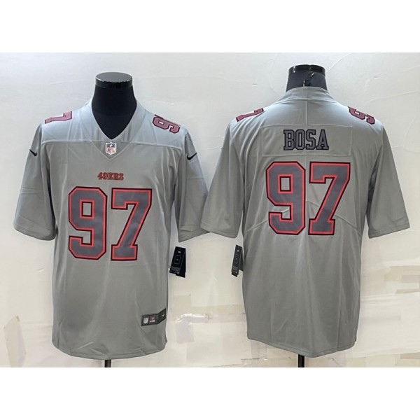 San Francisco 49ers #97 Nick Bosa Gray Atmosphere Fashion Stitched Jersey