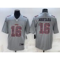 San Francisco 49ers #16 Joe Montana Gray Atmosphere Fashion Stitched Jersey