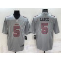 San Francisco 49ers #5 Trey Lance Gray Atmosphere Fashion Stitched Jersey