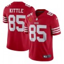 San Francisco 49ers 2022 #85 George Kittle Red New Scarlet With 4-Star C Patch Vapor Untouchable Limited Stitched Football Jersey
