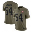 San Francisco 49ers #54 Fred Warner 2022 Olive Salute To Service Limited Stitched Jersey