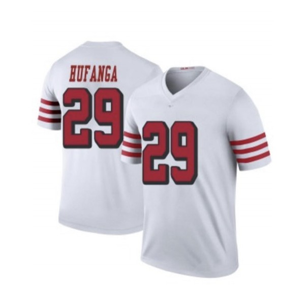 San Francisco 49ers #29 Talanoa Hufanga White Stitched Football Jersey