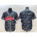 San Francisco 49ers Blank Gray Camo With Patch Cool Base Stitched Baseball Jersey