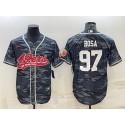 San Francisco 49ers #97 Nick Bosa Gray Camo With Patch Cool Base Stitched Baseball Jersey
