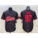 San Francisco 49ers #97 Nick Bosa Black Cool Base Stitched Baseball Jersey