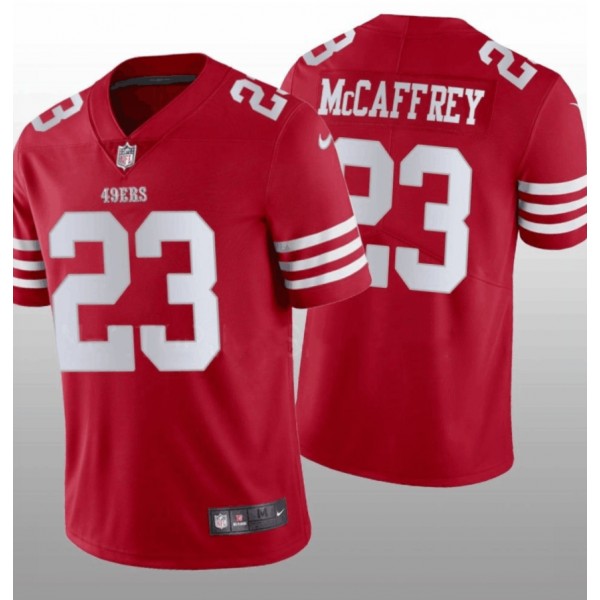 San Francisco 49ers #23 Christian McCaffrey Red 2022 Vapor Untouchable Stitched Jersey