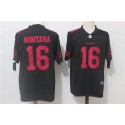 San Francisco 49ers #16 Joe Montana Black Alternate Stitched Vapor Untouchable Limited Nike Jersey