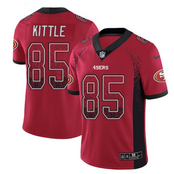 San Francisco 49ers #85 George Kittle Red Drift Fashion Color Rush Limited Stitched Jersey