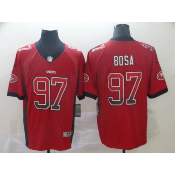 San Francisco 49ers #97 Nick Bosa Red Drift Fashion Color Rush Limited Stitched Jersey