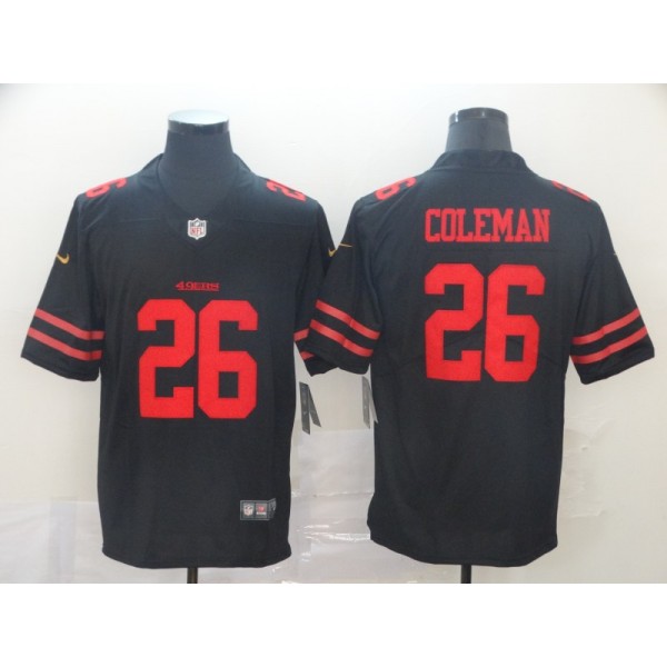 San Francisco 49ers #26 Tevin Coleman Black Vapor Untouchable Limited Stitched Jersey