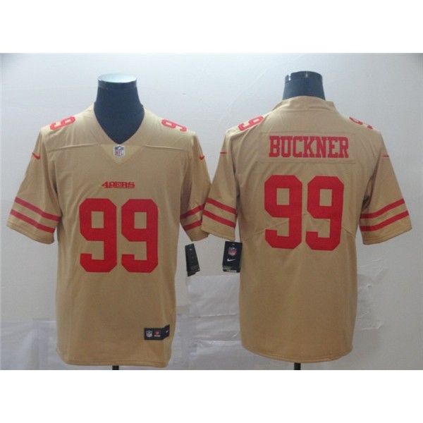 San Francisco 49ers #99 DeForest Buckner Gold Inverted Legend Stitched Jersey