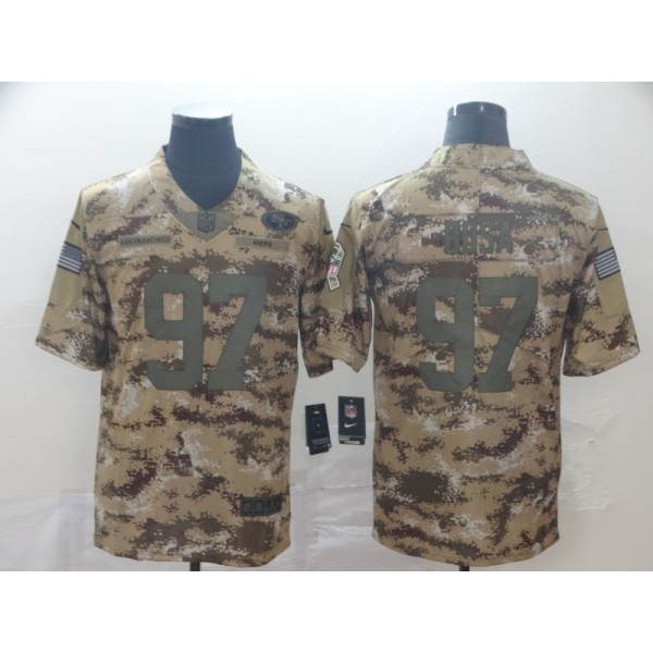 San Francisco 49ers #97 Nick Bosa Camo Salute To Service Limited Stitched Jersey