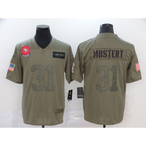 San Francisco 49ers #31 Raheem Mostert Camo Salute To Service Limited Stitched Jersey