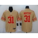 San Francisco 49ers #31 Raheem Mostert Gold Inverted Legend Stitched Jersey