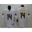 Seattle Seahawks #14 D.K. Metcalf White Golden Limited Stitched Jersey