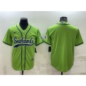 Seattle Seahawks Blank Green With Patch Cool Base Stitched Baseball Jersey
