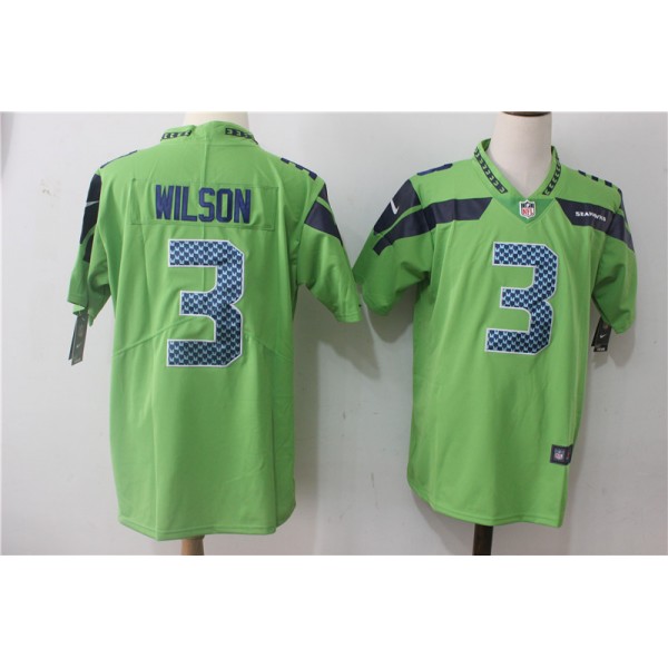 Seattle Seahawks #3 Russell Wilson Green Stitched Vapor Untouchable Limited Nike Jersey