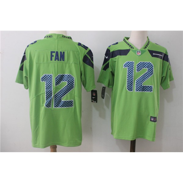 Seattle Seahawks #12 Fan Green Stitched Vapor Untouchable Limited Nike Jersey